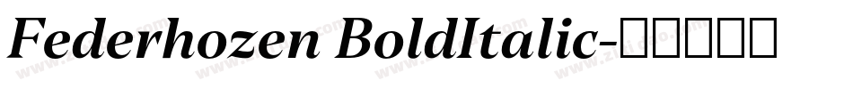 Federhozen BoldItalic字体转换